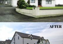 This home was a completly transformed with added garage and upstairs
