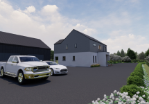 new build farmhouse 3D's
