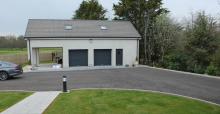 New double garage with carport
