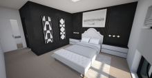 modern master bedroom 