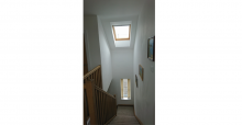 bright natural light staircase